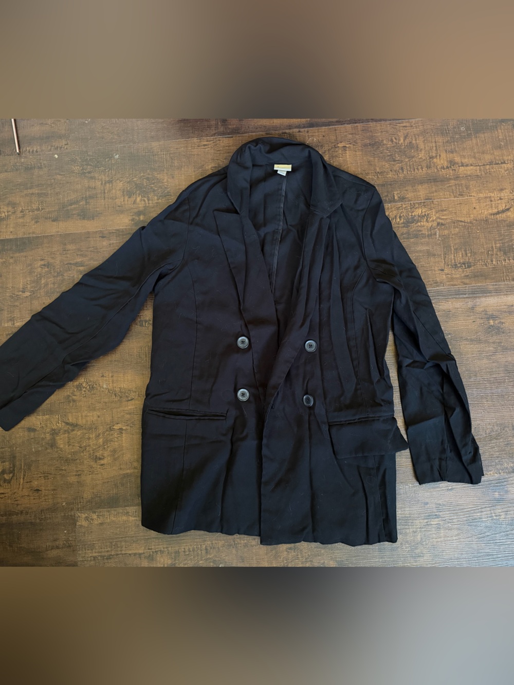 a new day Black Double-Breasted Blazer Jacket